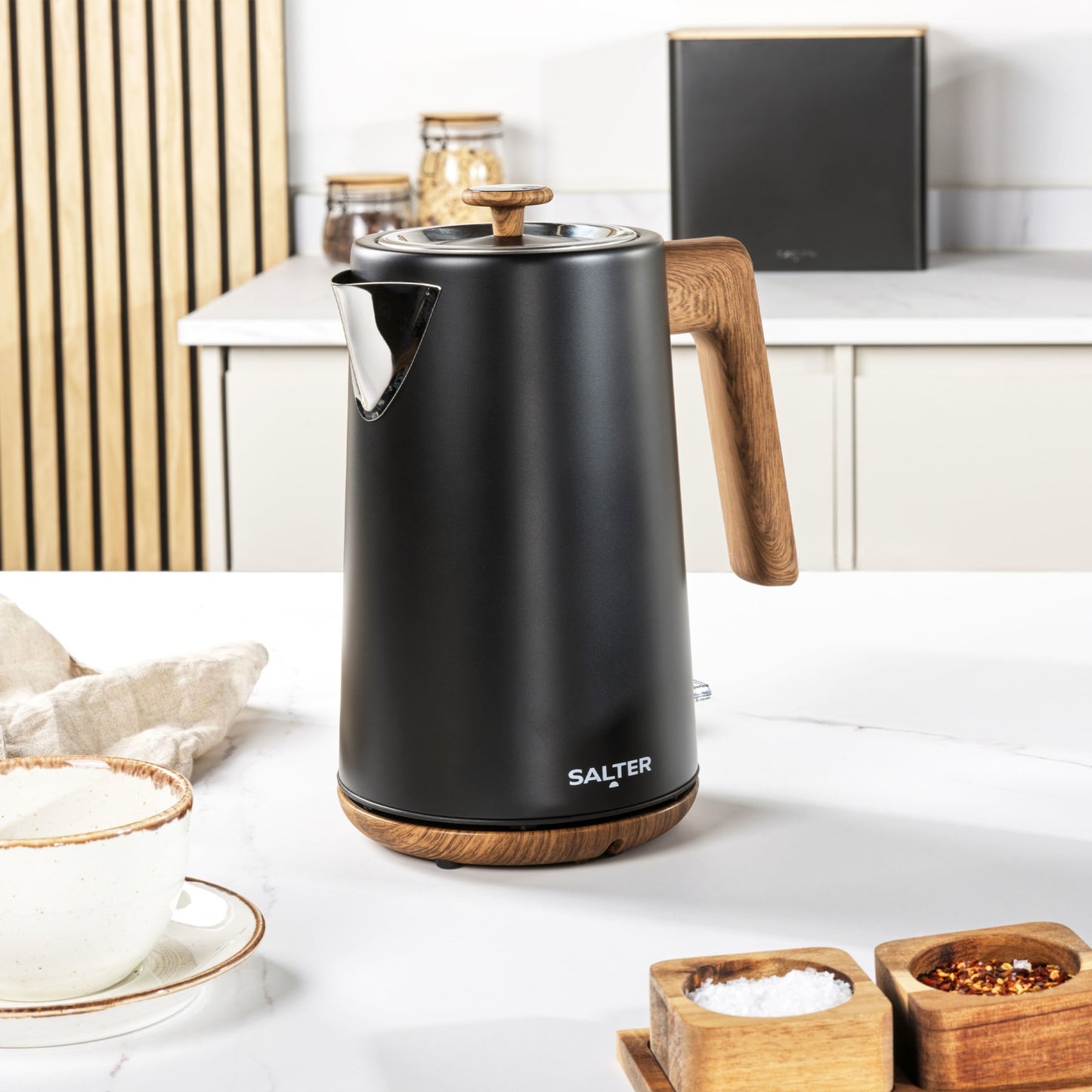Salter Toronto 7-Piece Countertop Set – Kettle, Toaster, Microwave & Canisters