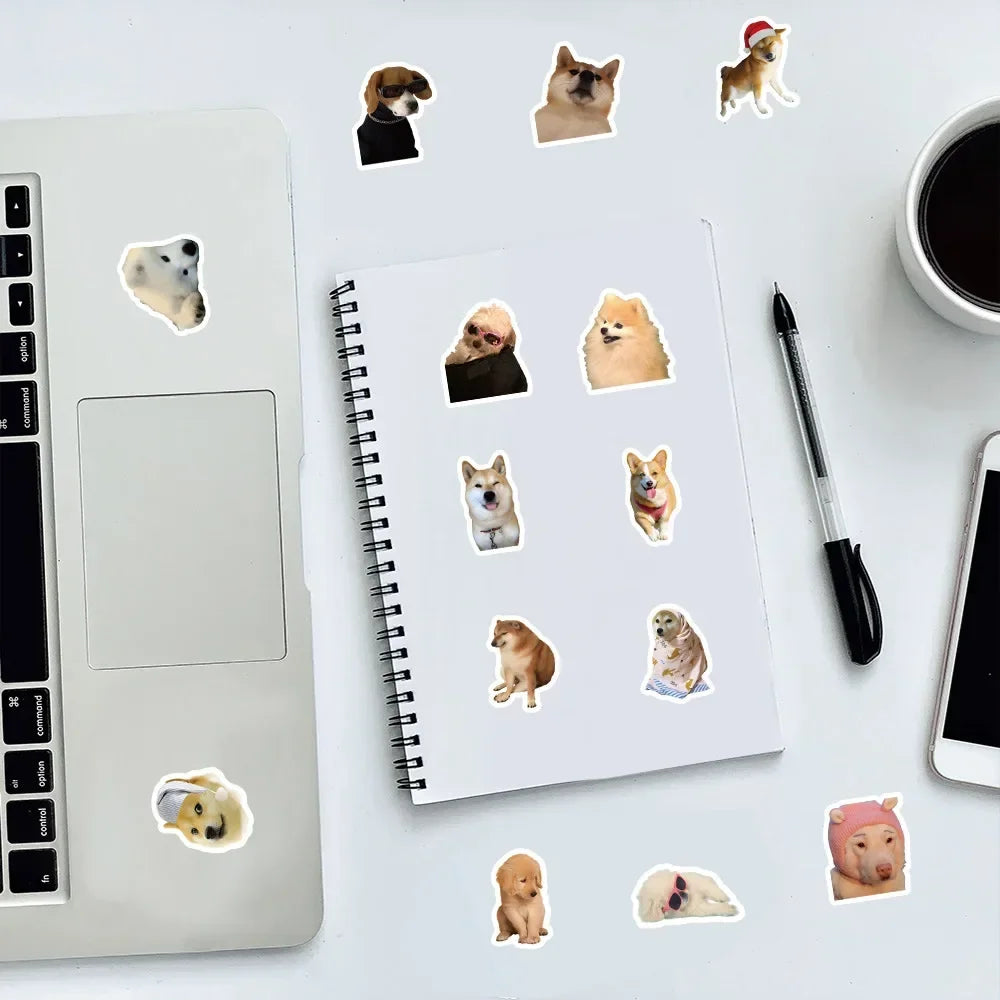 10/100/1000Pcs Funny Dog Stickers Cartoon Cute Decals Toy Guitar Phone Bicycle Laptop Notebook Luggage Car Graffiti Kids Sticker