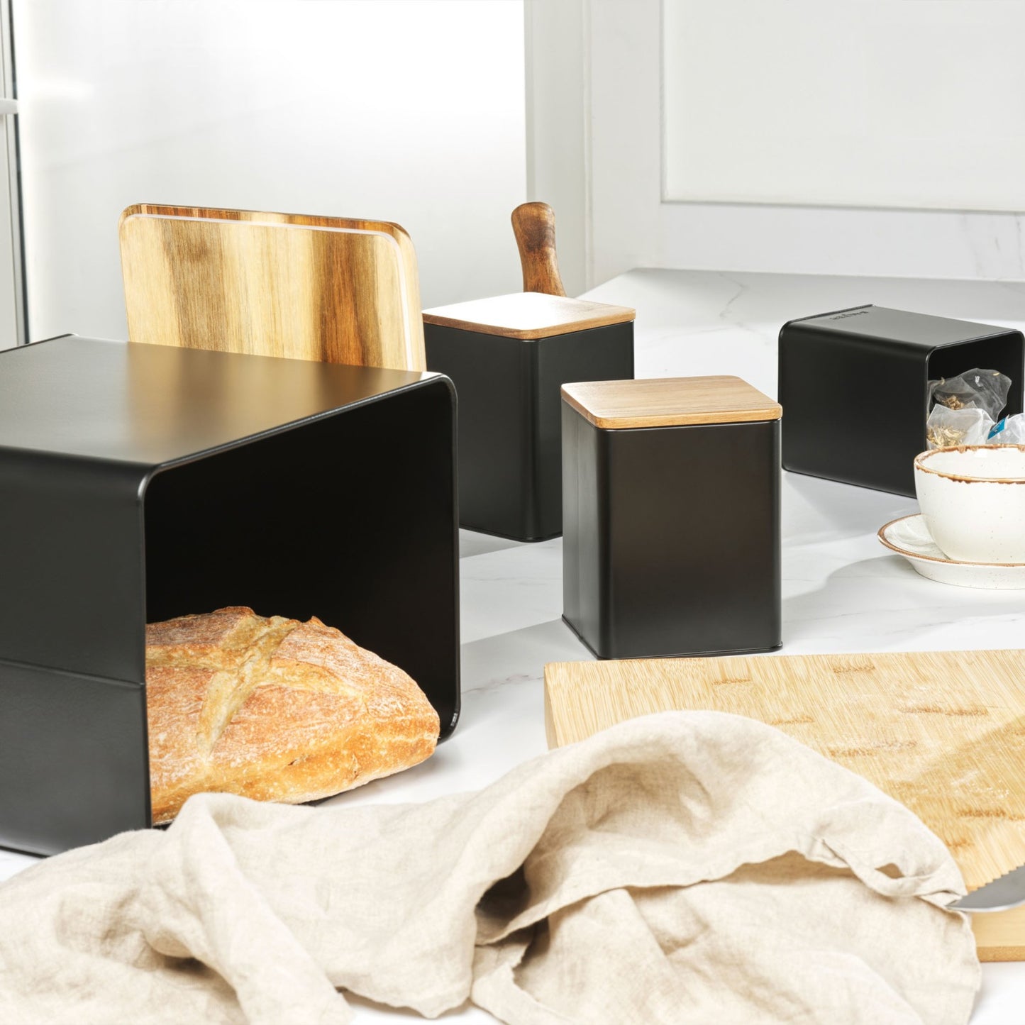 Salter Toronto 7-Piece Countertop Set – Kettle, Toaster, Microwave & Canisters
