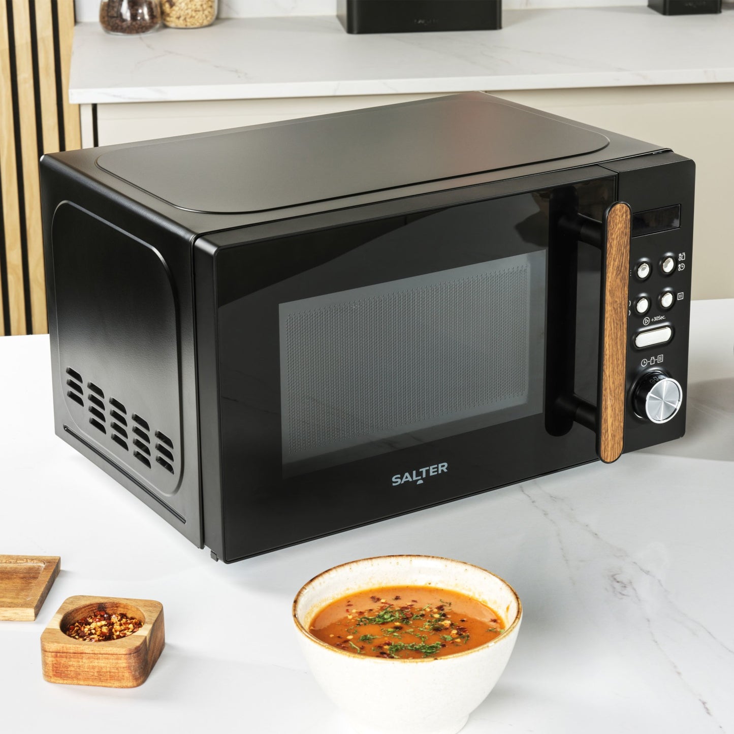 Salter Toronto 7-Piece Countertop Set – Kettle, Toaster, Microwave & Canisters
