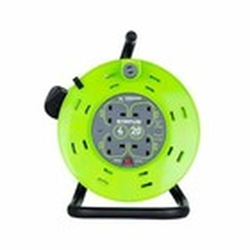 Extension Lead Reel 4 Way 5M 15M 20M 25M 50M Cable Socket Heavy Duty 13A Status