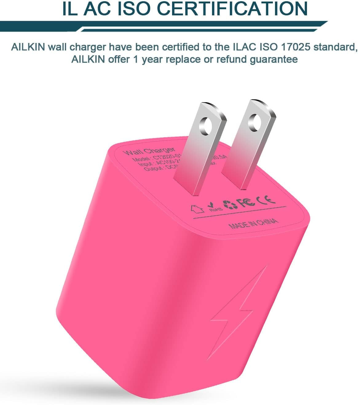 Wall Charger, USB Plug Fast Charging Block, Power Adapter Cube 2 Port Charge Travel Brick Cell Quick Chargers Box for Iphone Samsung Galaxy USB Box Base Brick