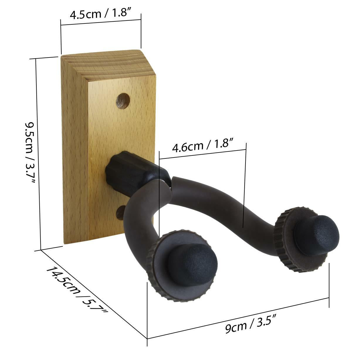 2 X Guitar Wall Mount Hanger Hook Bracket Holder Stand Acoustic Bass Electric
