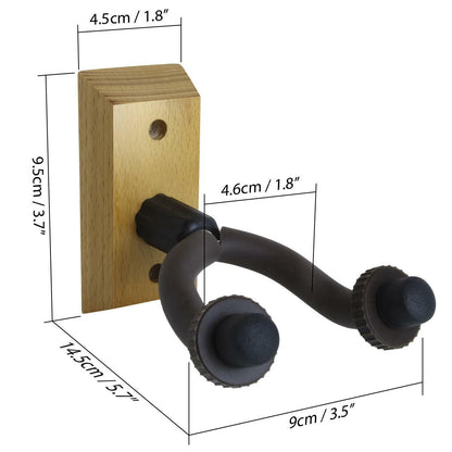 2 X Guitar Wall Mount Hanger Hook Bracket Holder Stand Acoustic Bass Electric