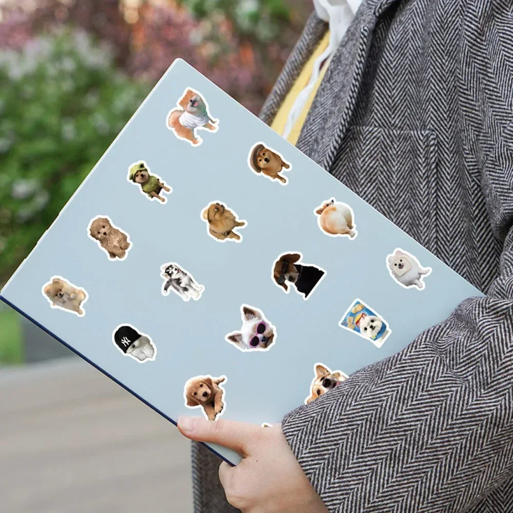 10/100/1000Pcs Funny Dog Stickers Cartoon Cute Decals Toy Guitar Phone Bicycle Laptop Notebook Luggage Car Graffiti Kids Sticker