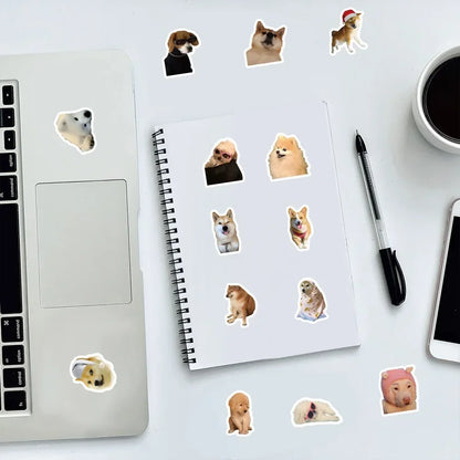 10/100/1000Pcs Funny Dog Stickers Cartoon Cute Decals Toy Guitar Phone Bicycle Laptop Notebook Luggage Car Graffiti Kids Sticker