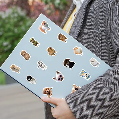 10/50/100Pcs Funny Dog Stickers Cartoon Cute Decals Toy Stationery Guitar Phone Bicycle Laptop Luggage Car Graffiti Kids Sticker