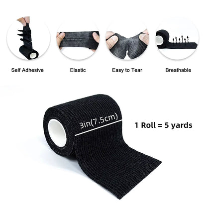 1Roll 2.5/5/7.5/10Cm*4.8M Non Woven Elastic Self Adhesive Bandage Cohesive Bandage for Sports Fixing Finger Wrist Leg