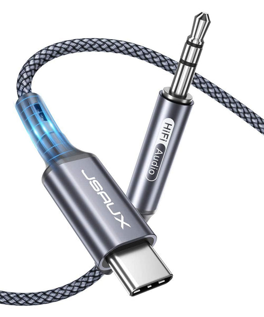 USB C to 3.5Mm Audio Aux Jack Cable 3.3Ft, USB Type C to 3.5Mm Headphone Stereo Car Cord Compatible with Iphone 16 15 Pro Max Plus, Samsung Galaxy S24 S23 S22 S21 Note 20, Ipad Pro, Pixel 5 4 XL