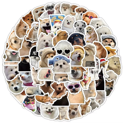 10/50/100Pcs Funny Dog Stickers Cartoon Cute Decals Toy Stationery Guitar Phone Bicycle Laptop Luggage Car Graffiti Kids Sticker